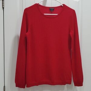 Talbots Pure Cashmere Women’s Red Long Sleeve Sweater, Size Small